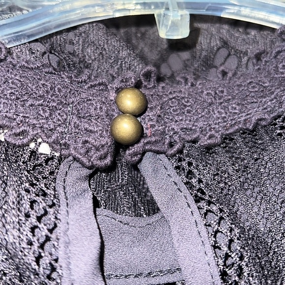 Altar’d State Black Lace-like Tank Top Lined M - Picture 8 of 9